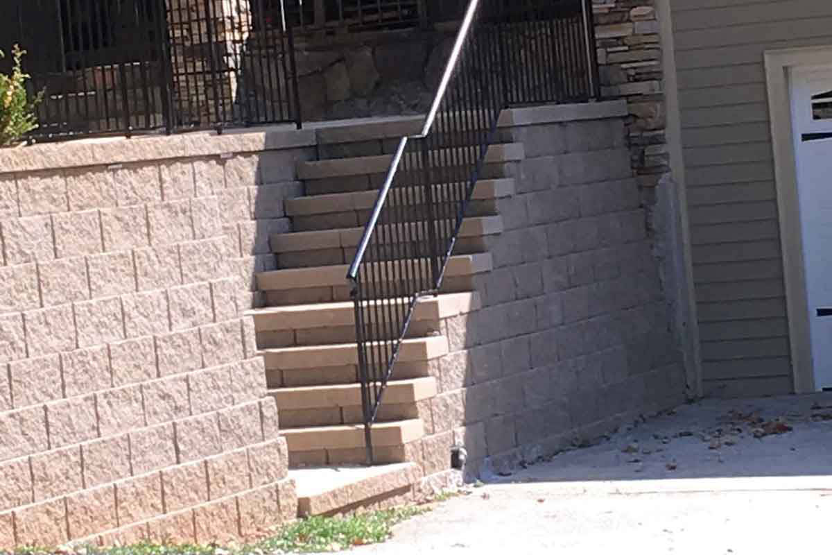 Retaining Wall with Steps | Canton Georgia