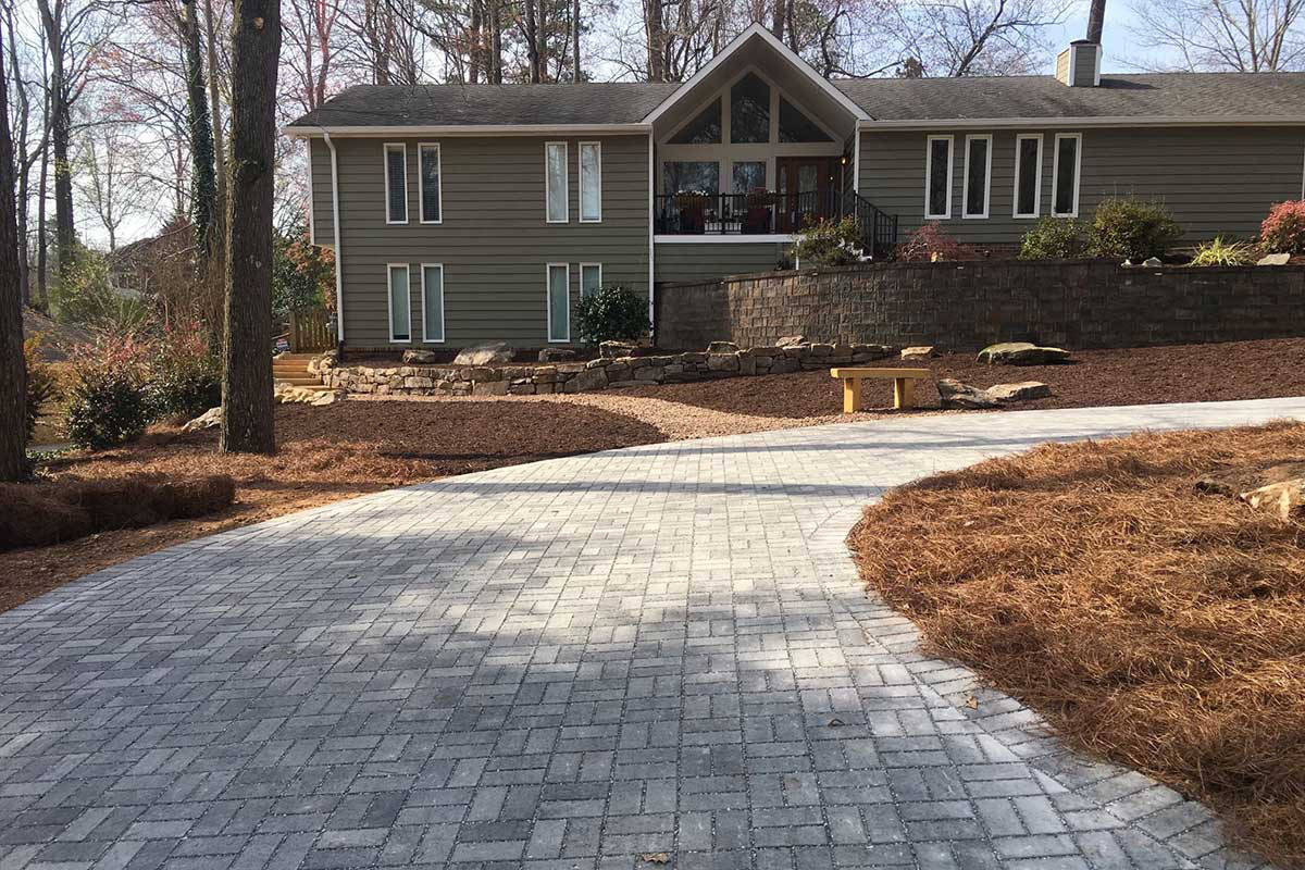 Retaining Wall and Paver Driveway | Marietta Georgia