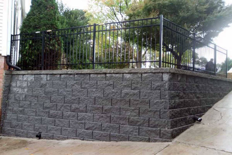 Retaining Wall With Handrails | Towne Lake Georgia