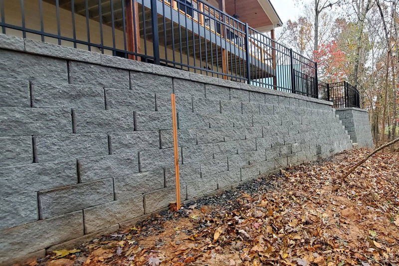 Retaining Wall with Hand Rails | Marietta Georgia
